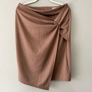 Taupe pencil skirt